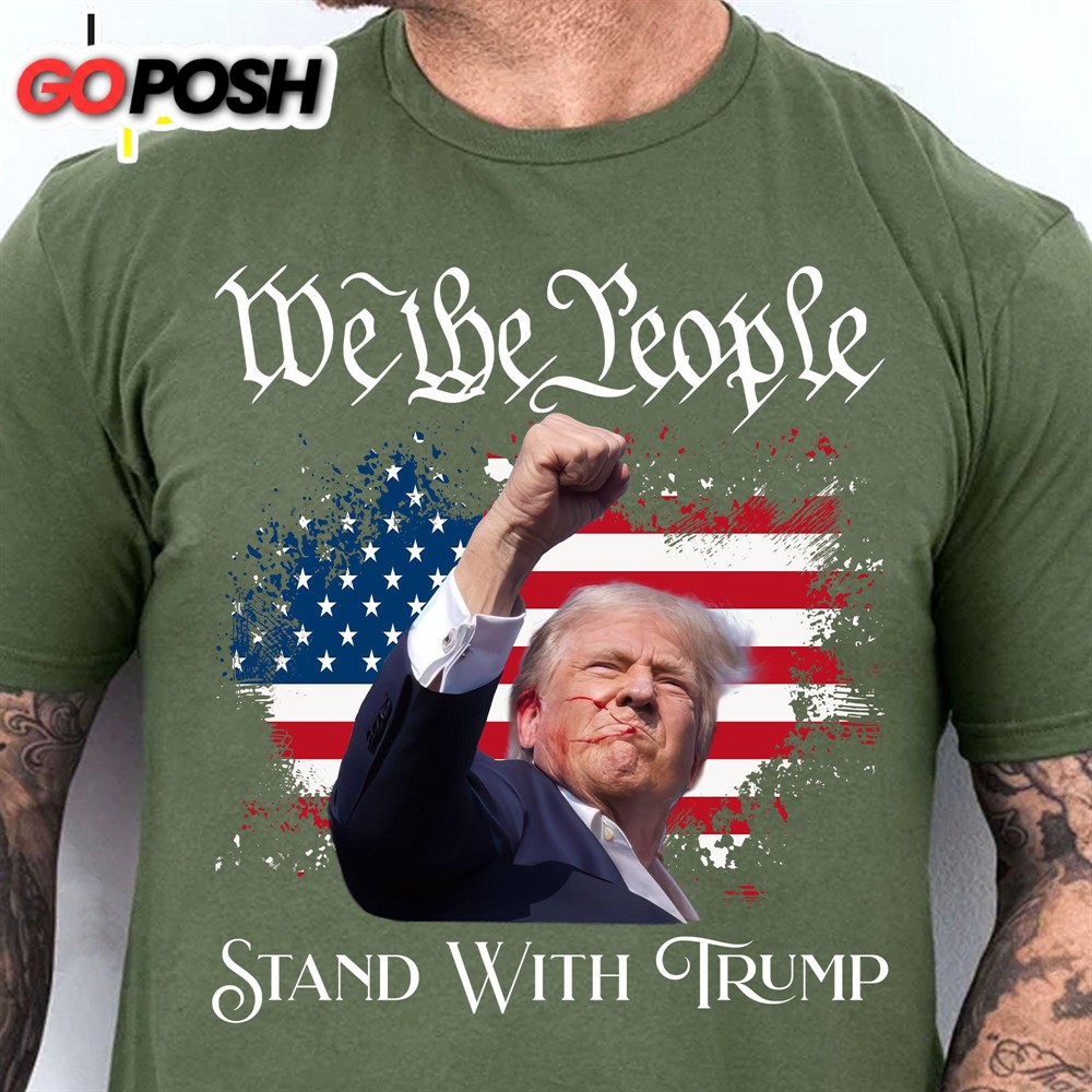 We The People Stand With Trump Trump Fight 2024 Shirt Trump Pennsylvania Rally Trump 2024 Shirt Dark