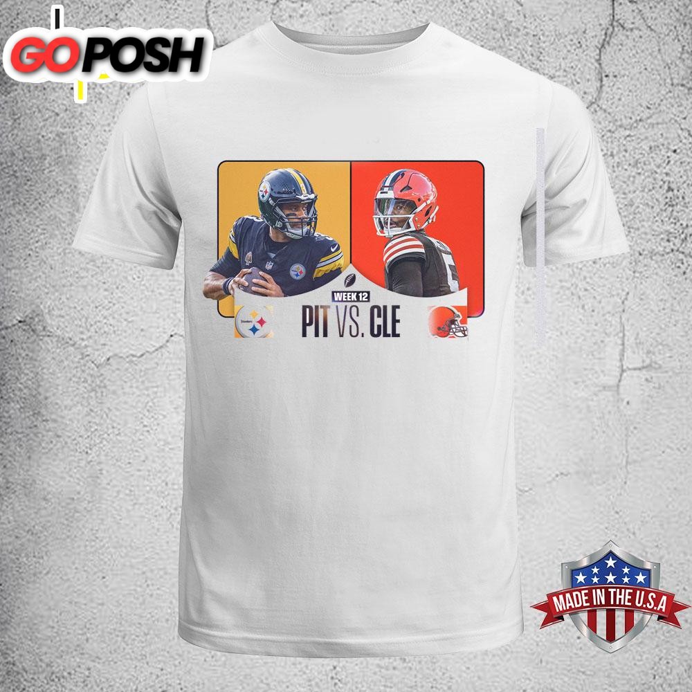 Week 12 2024 Pit Vs Cle White T-Shirt
