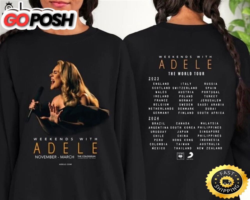 Weekends With Adele The World Tour 2023-2024 Merch Weekends With Adele World Tour Shirt