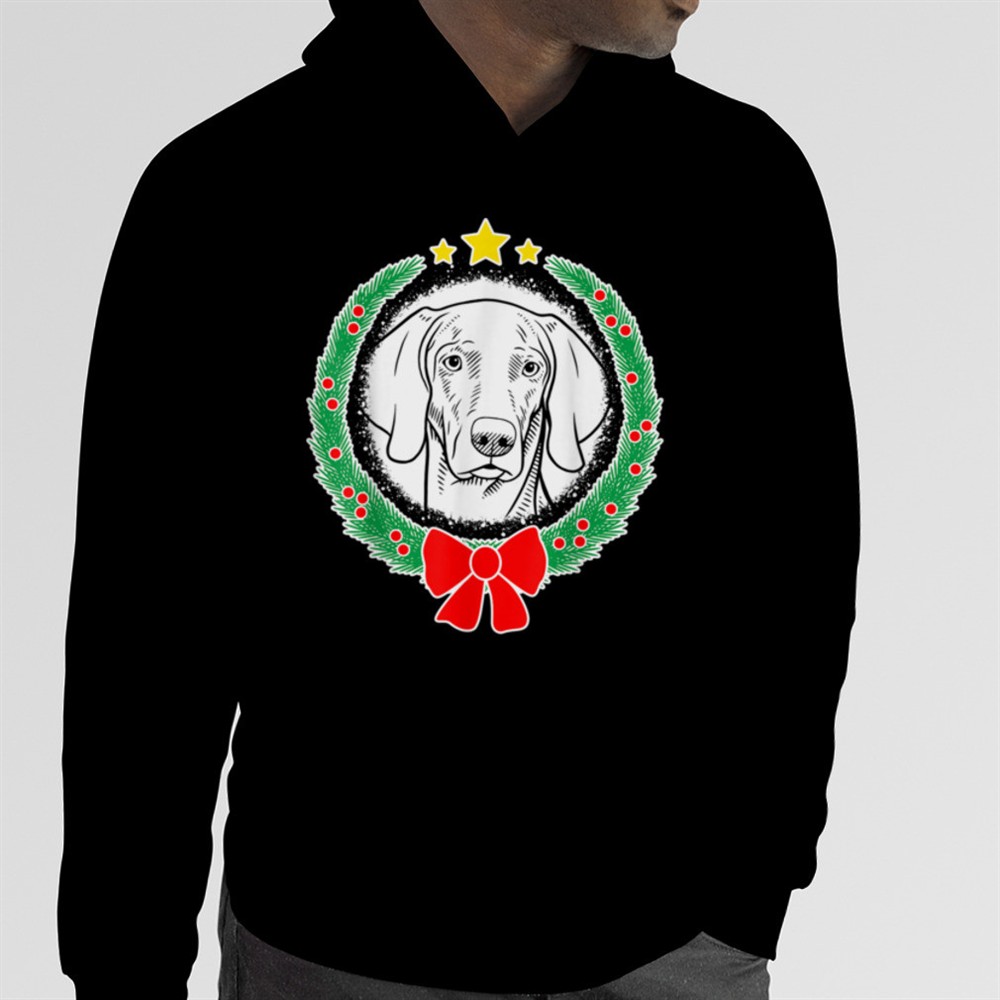 Weimaraner Christmas Xmas Dog T-Shirt B0BM7RZWGN
