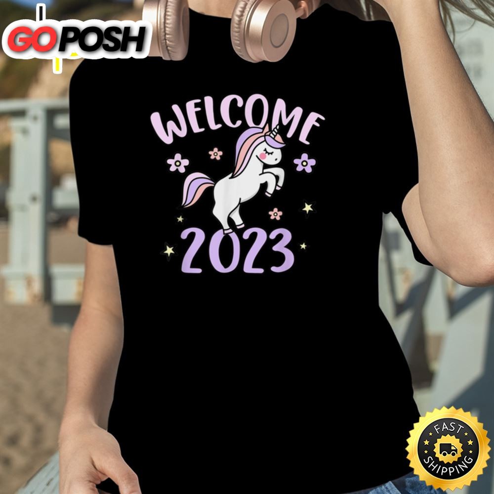 Welcome 2025 Happy New Year 2025 New Years Unicorn Unisex Basic T-shirt