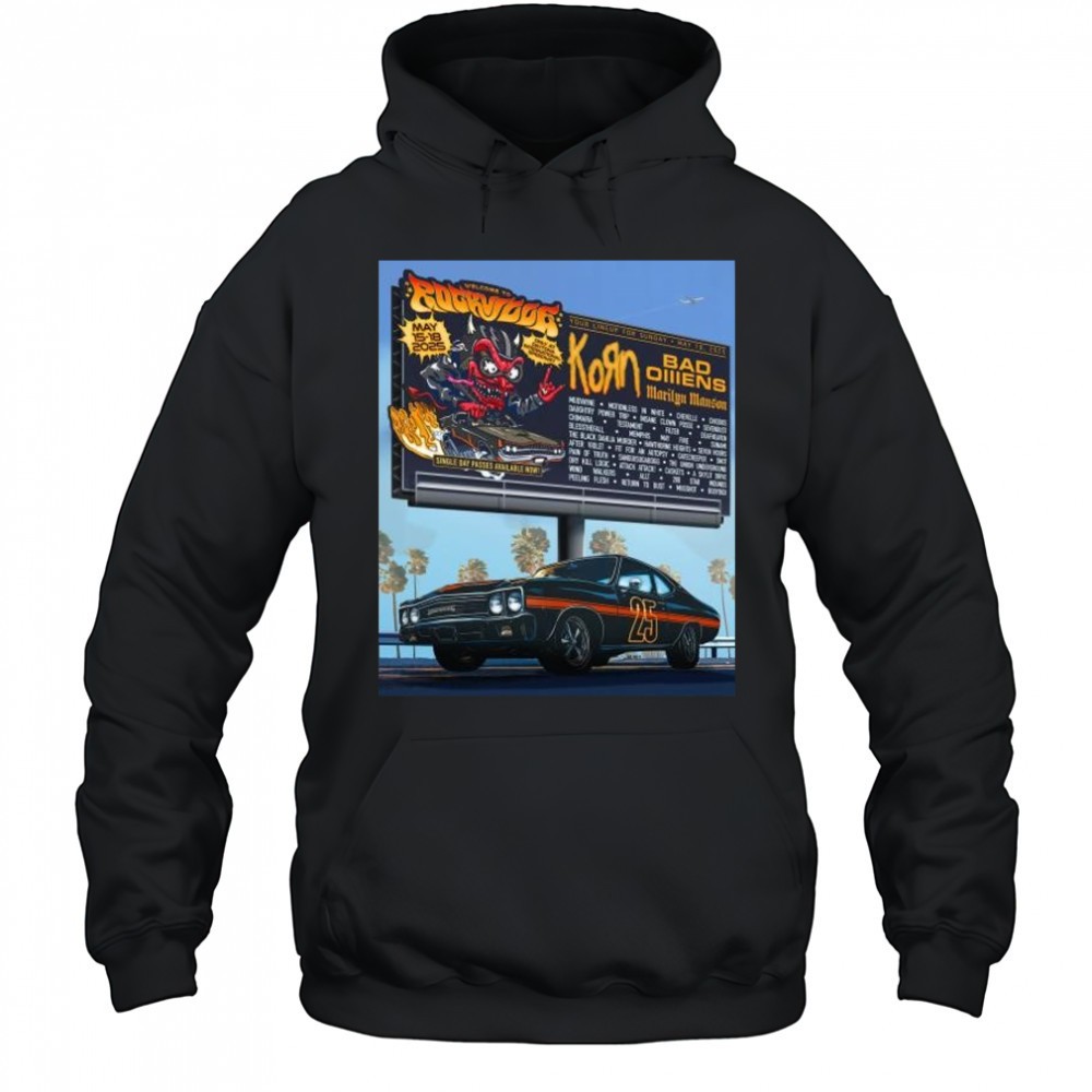 Welcome To Rockville May 15-18 2025 Korn Bad Olliens Marilyn Manson Only At Daytona International Speedway t-shirt