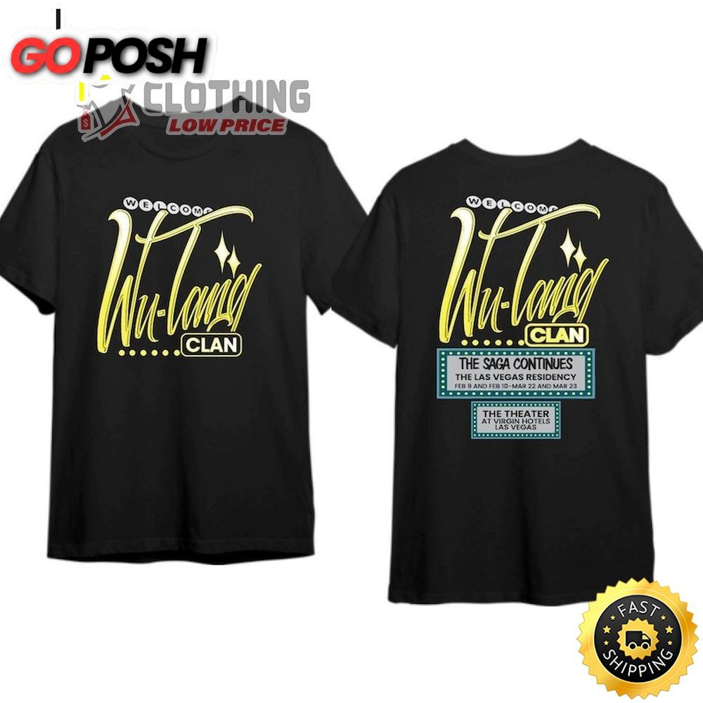 Welcome Wutang Clan Tour 2024 Merch, The Saga Continue Las Vegas In 2024 Shirt