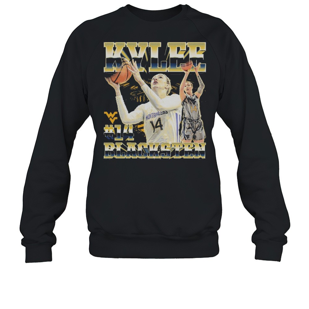 West Virginia Mountaineers NCAA Womens Basketball 14 Kylee Blacksten Graphic T-shirt