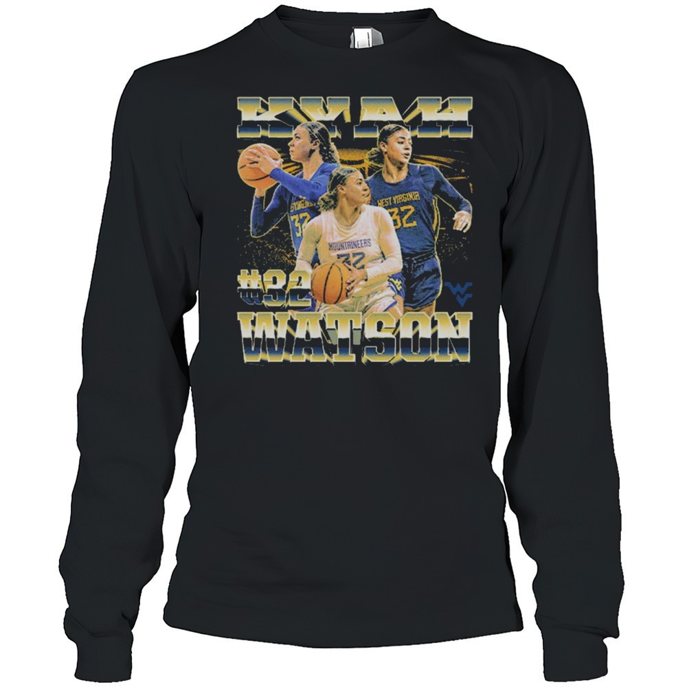 west-virginia-mountaineers-ncaa-womens-basketball-32-kyah-watson-graphic-t-shirt-v0cnwqor West Virginia Mountaineers NCAA Womens Basketball 32 Kyah Watson Graphic T-shirt