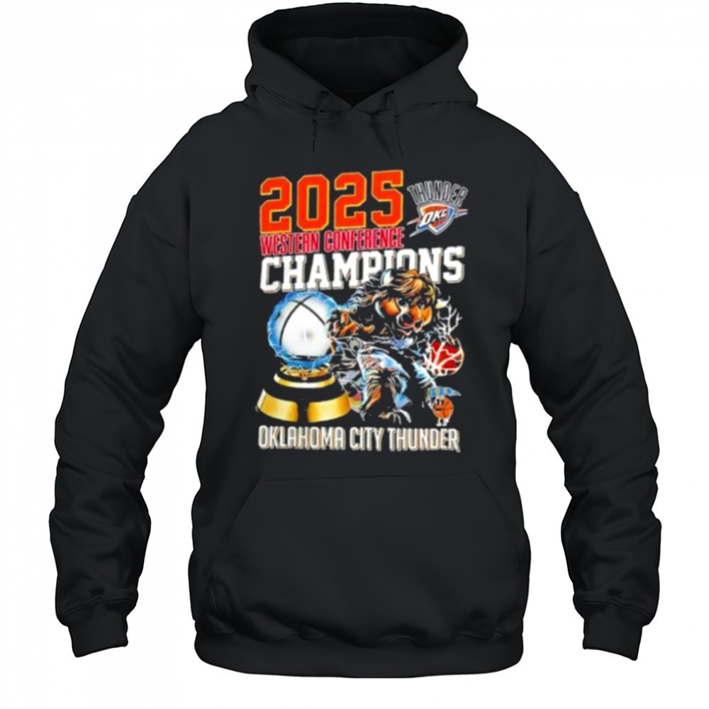 Western Conference Champions Oklahoma City Thunder NBA 2025 shirt