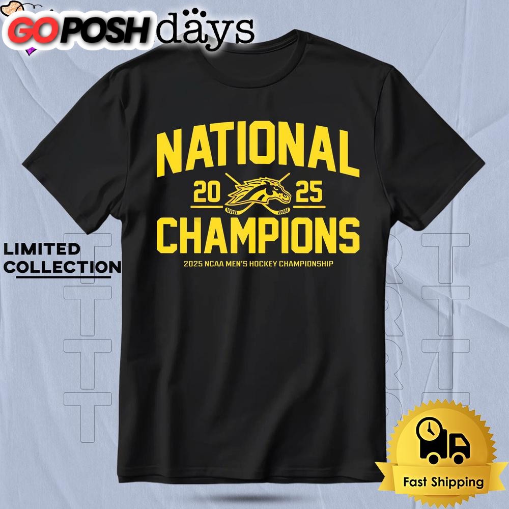 Western Michigan Broncos 2025 Champs Hockey T Shirt