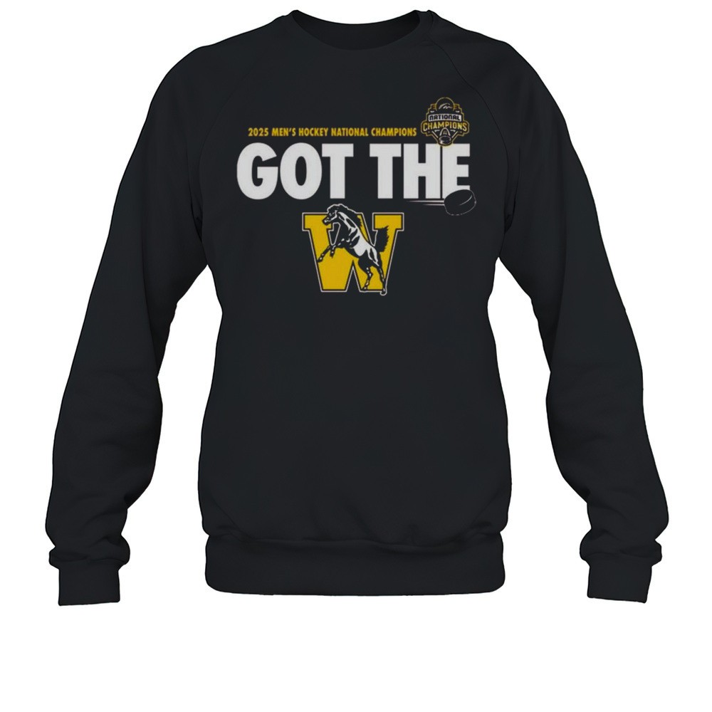 Western Michigan Broncos 2025 Mens Hockey National Champions Got The W Frozen Four Logo T-shirt