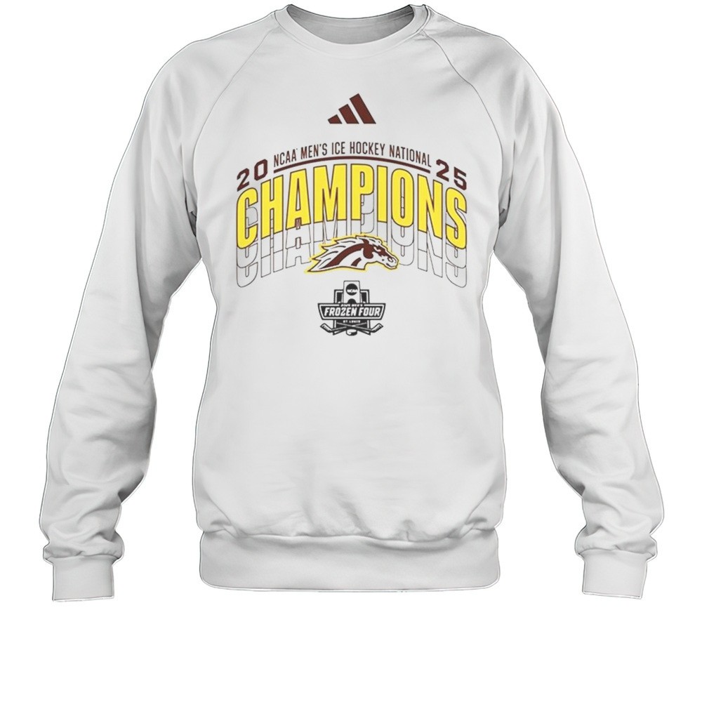 Western Michigan Broncos 2025 National Mens Hockey Champions Logo Shirt