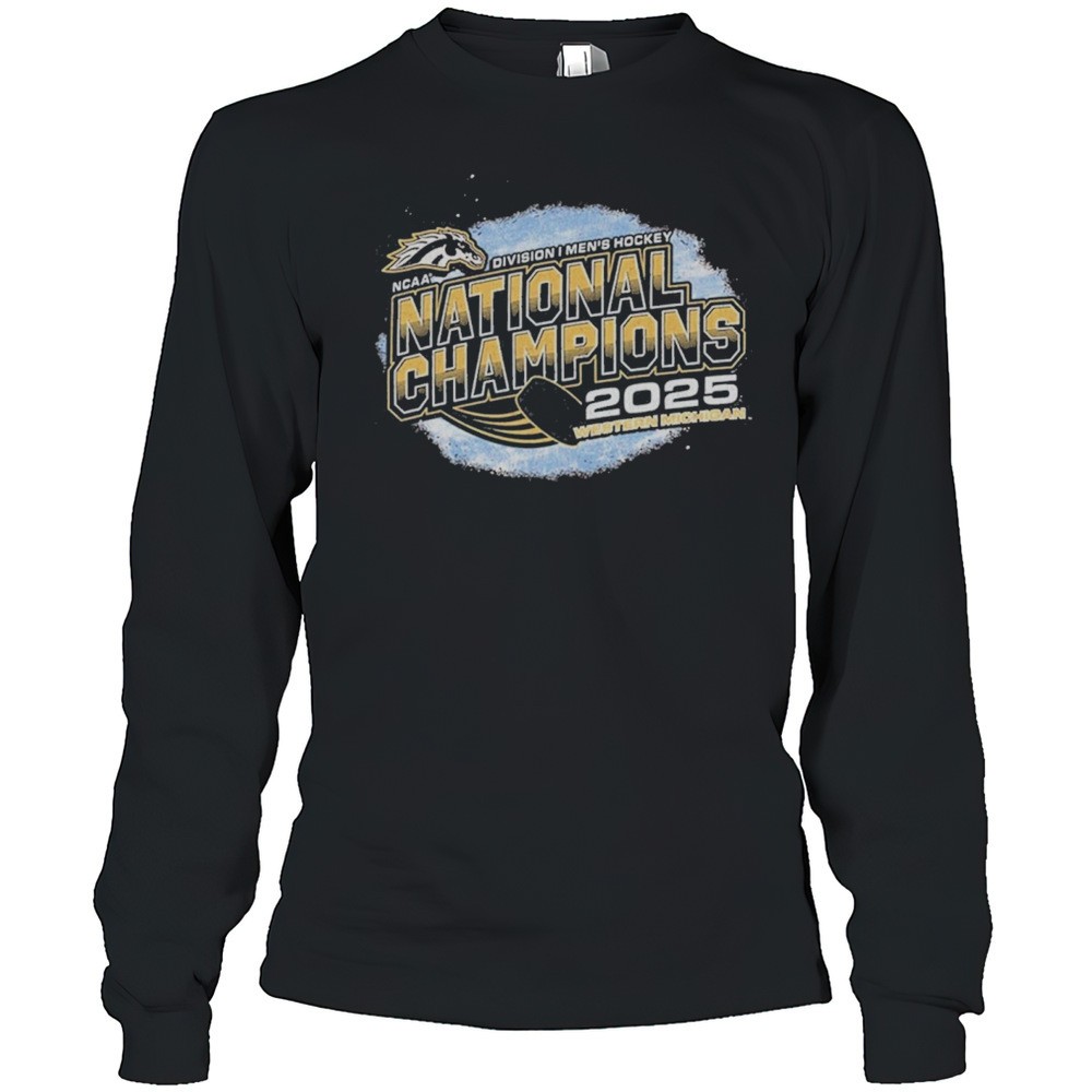 western-michigan-broncos-ncaa-tournament-division-i-mens-hockey-frozen-four-nati-lycwdlu4 Western Michigan Broncos NCAA Tournament Division I Mens Hockey Frozen Four National Champions 2025 T-shirt