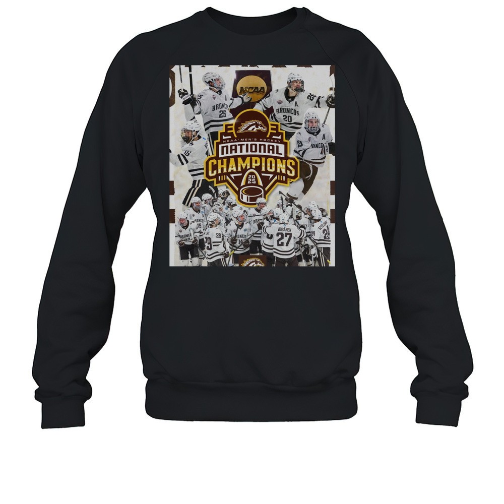 Western Michigan Broncos On Top Of The College Hockey World NCAA Mens Hockey National Champions 2025 Poster T-shirt