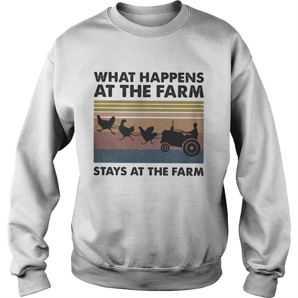 What happens at the farm stays at the farm vintage retro shirt