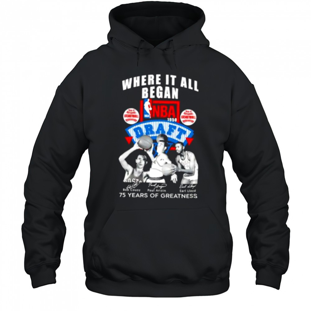 Where it all began NBA Draft 75 years of greatness shirt