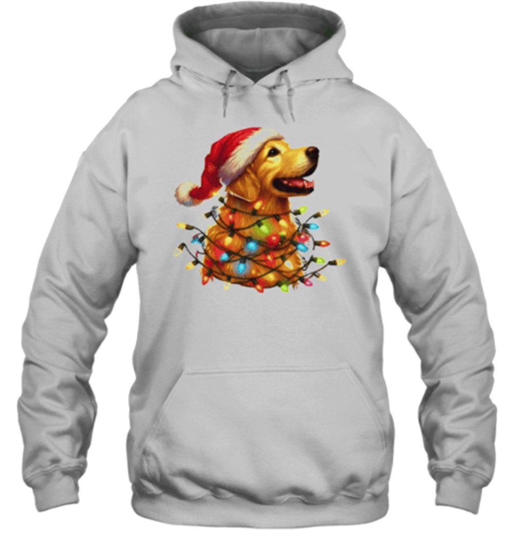 Whimsical Christmas Dog Festive Golden Retriever Design T-Shirt