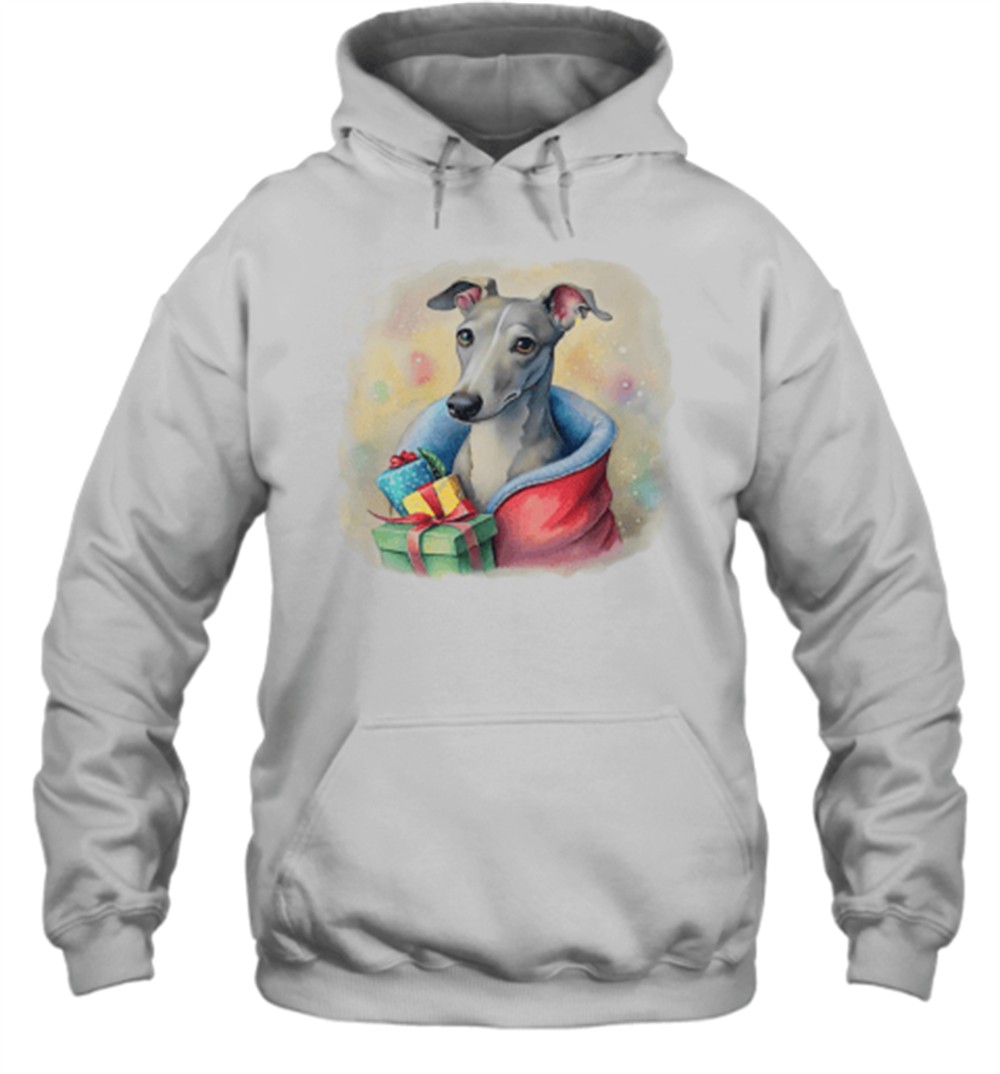 Whippet In A Christmas Stocking – Holiday Delight T-Shirt