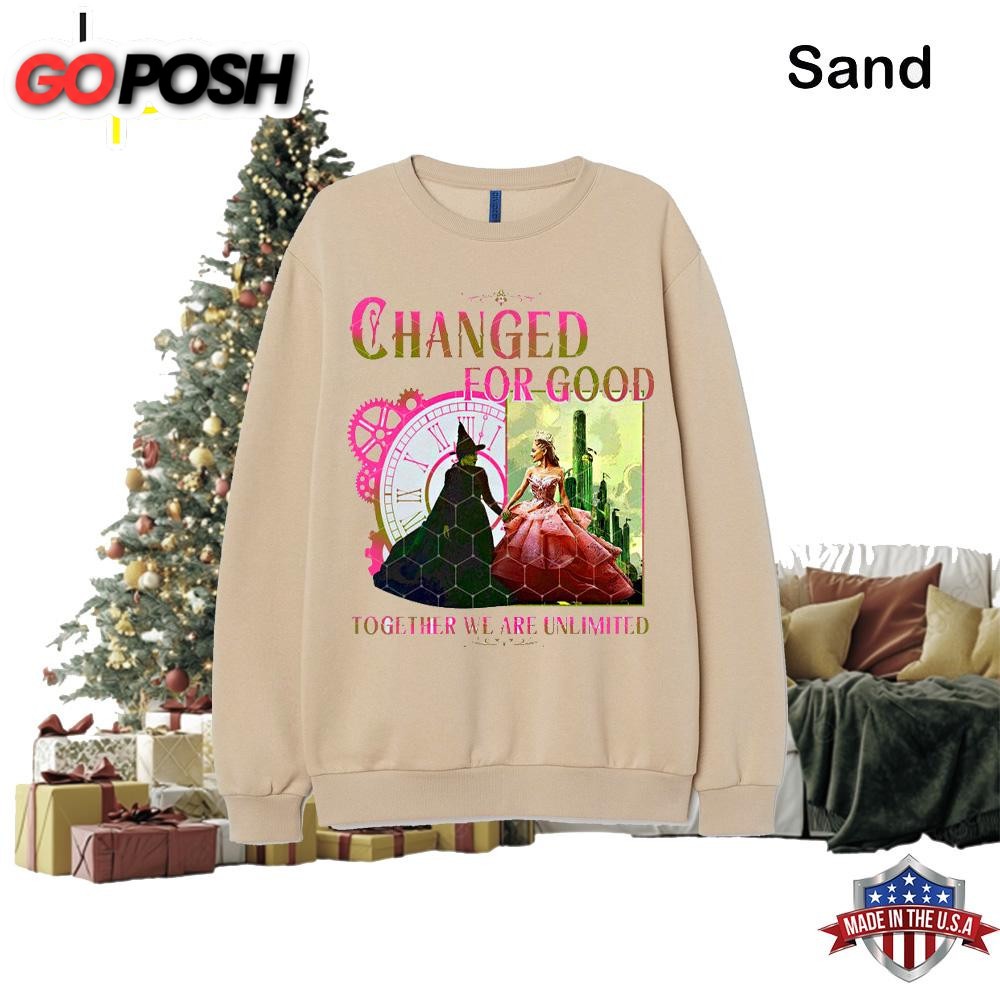 Wicked Changed For Good Sweatshirt, Wicked Defy Gravity Sweatshirt