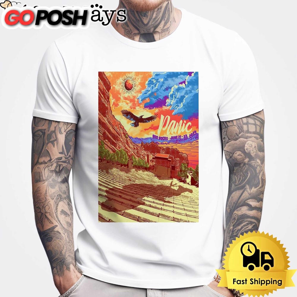 Widespread Panic Gig Poster For Red Rocks On June 21-23 2024 T-Shirt