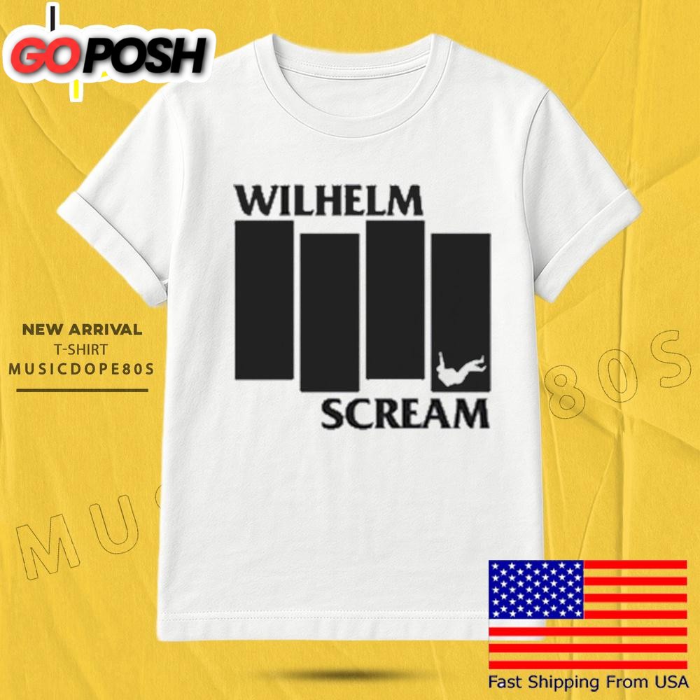 Wilhelm Scream Black Flag T Shirt