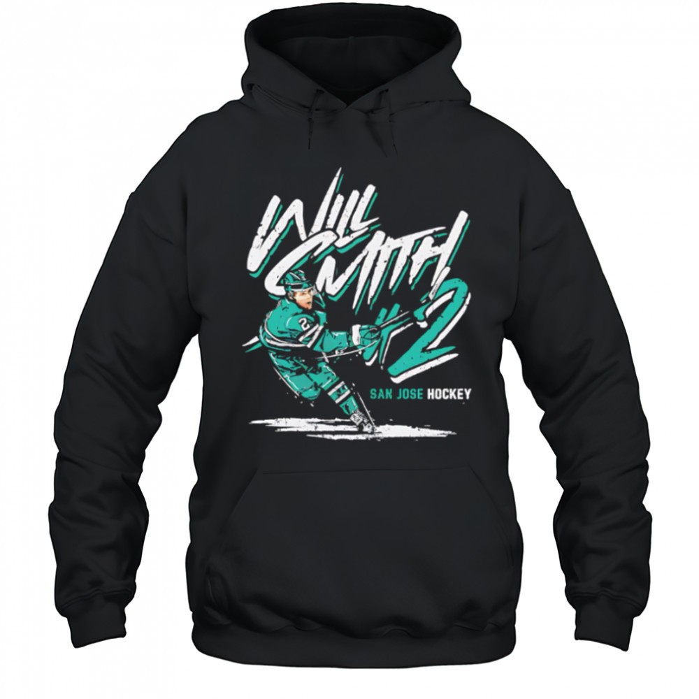 Will Smith 2 San Jose Player Name signature hockey shirt
