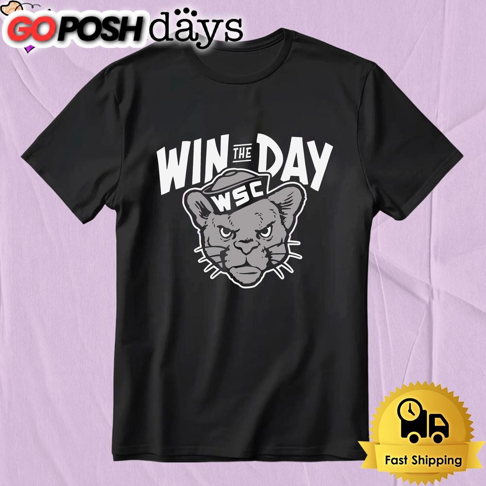Win The Day Wsc Cougar Mascot Retro Logo T-Shirt