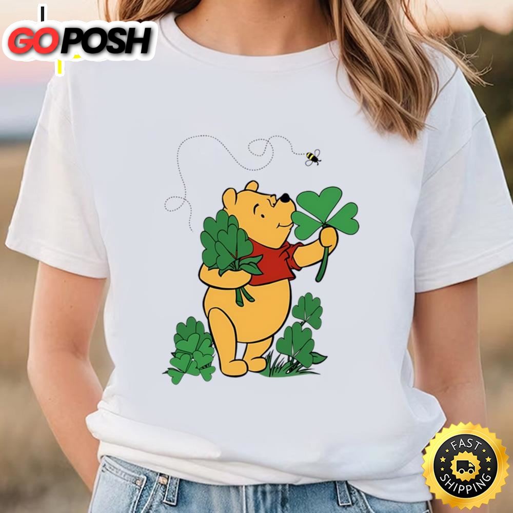 Winnie The Pooh And Lucky Clovers Saint Patricks Day Shirt