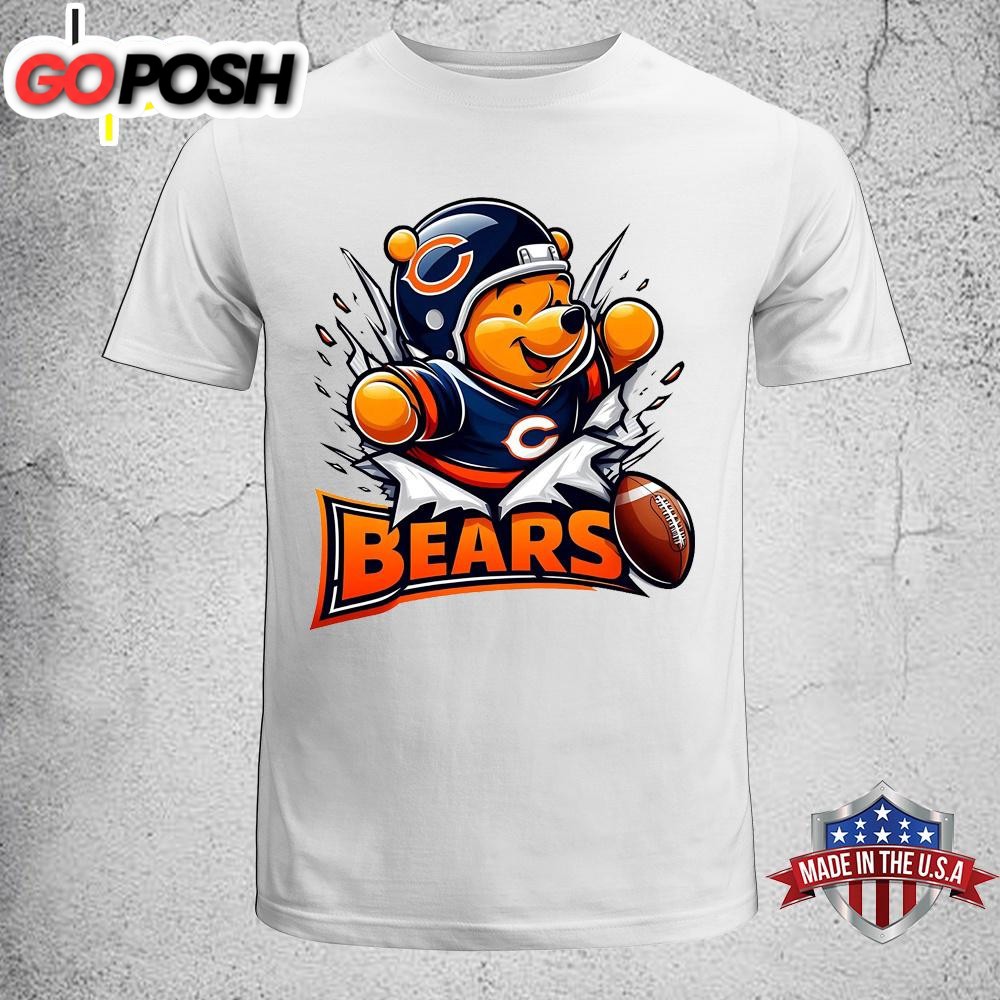 Winnie The Pooh Chicago Bears NFL Unisex T-Shirt