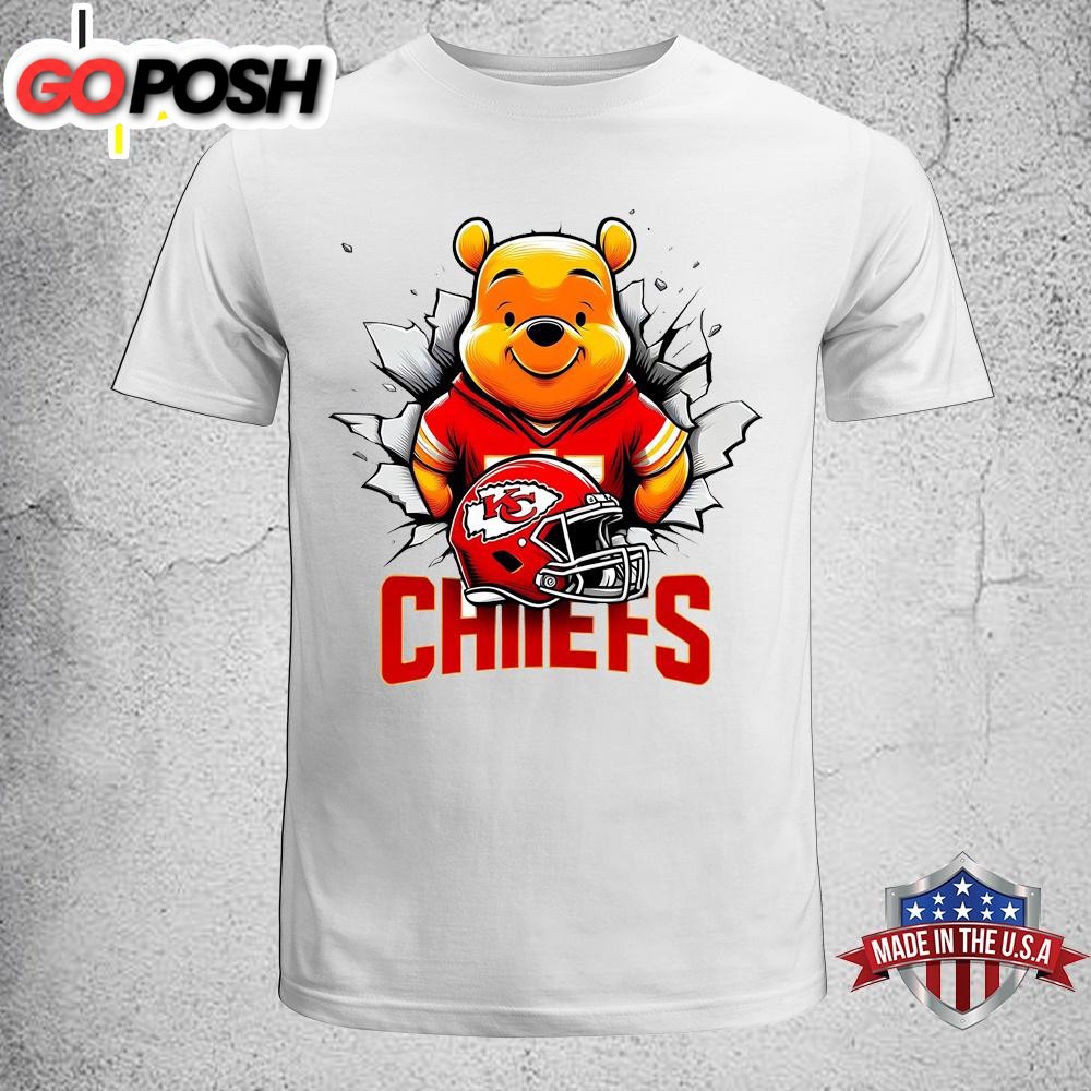 Winnie The Pooh Chiefs NFL Unisex T-Shirt