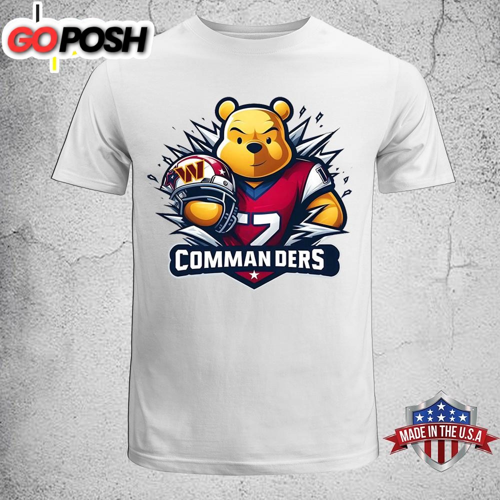 Winnie The Pooh Commanders NFL Unisex T-Shirt