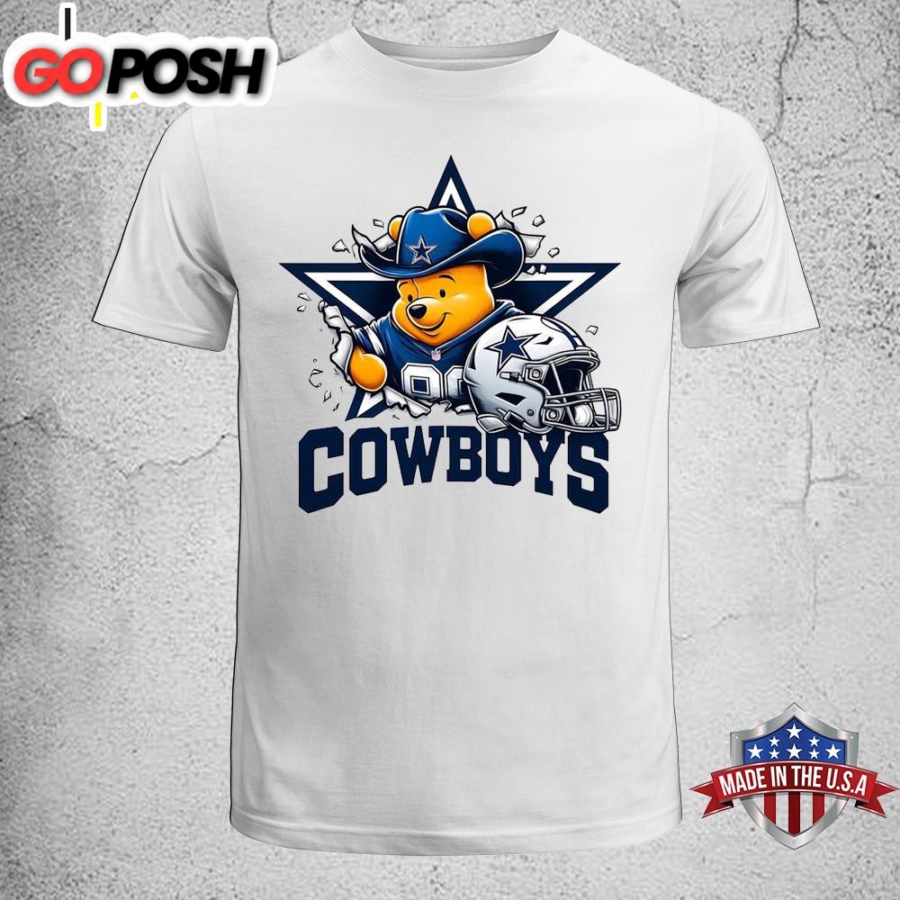 Winnie The Pooh Dallas Cowboy NFL Unisex T-Shirt