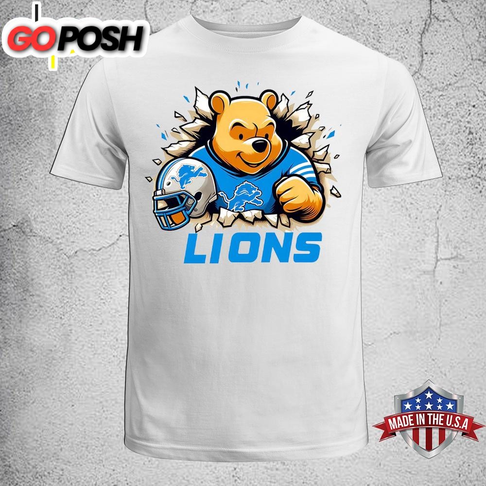 Winnie The Pooh Detroit Lions NFL Unisex T-Shirt
