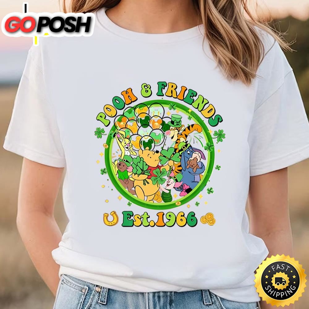 Winnie The Pooh Est 1966 Patricks Day Shirt