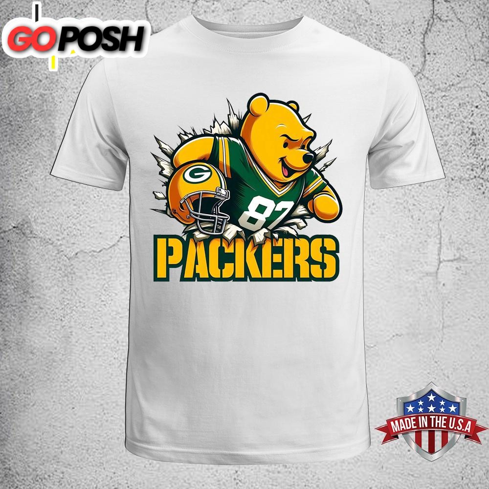 Winnie The Pooh Green Bay Packers NFL Unisex T-Shirt