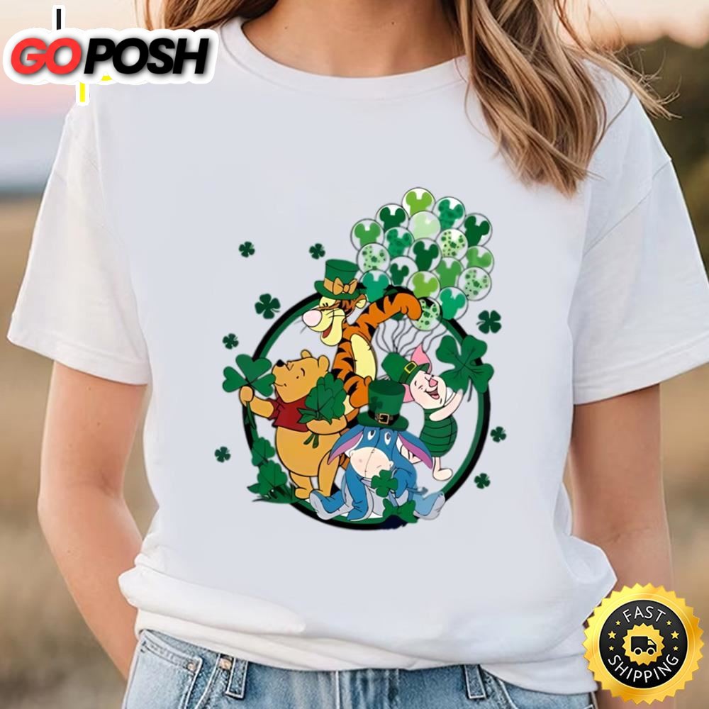 Winnie The Pooh Happy Saint Patricks Day Shamrock Shirt