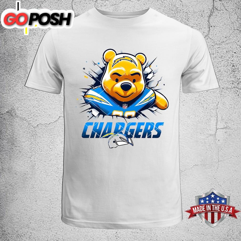 Winnie the Pooh LA Chargers NFL Unisex T-Shirt