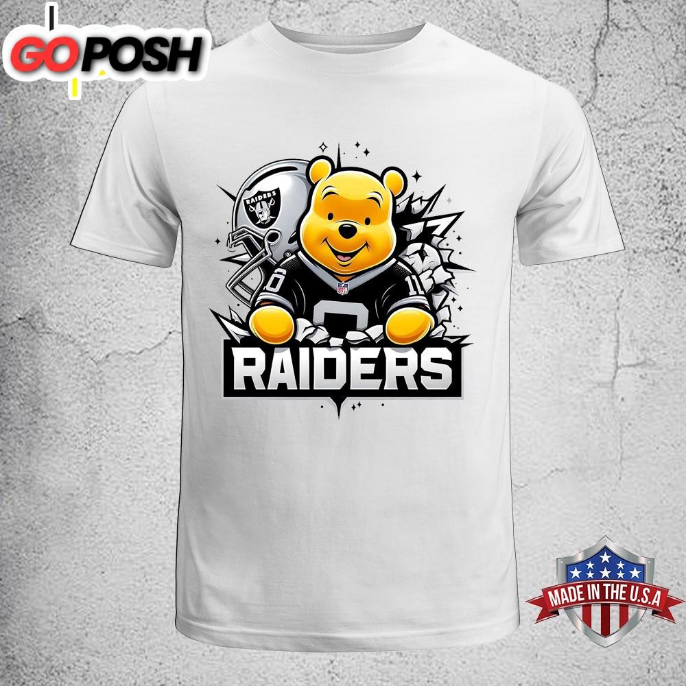Winnie The Pooh Lasvegas Raiders NFL Unisex T-Shirt