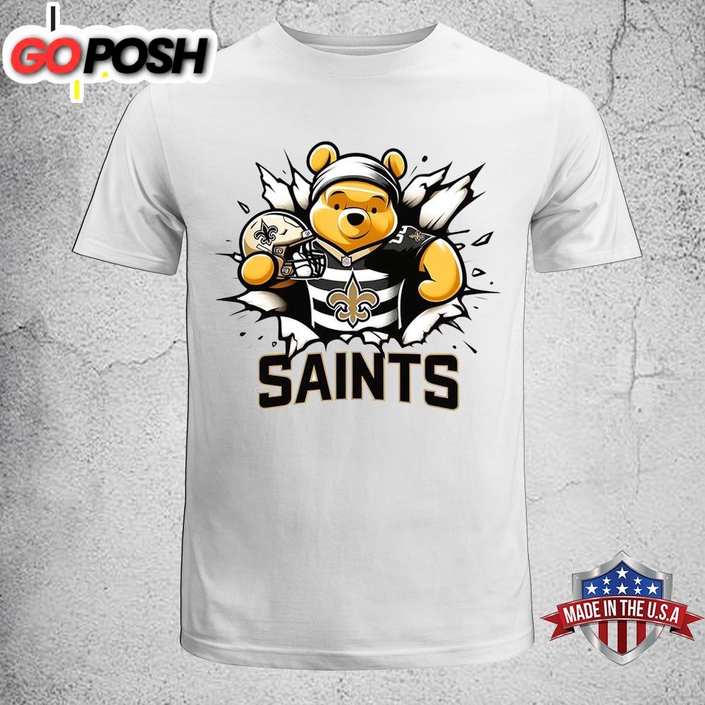 Winnie The Pooh New Orleans Saints NFL Unisex T-Shirt