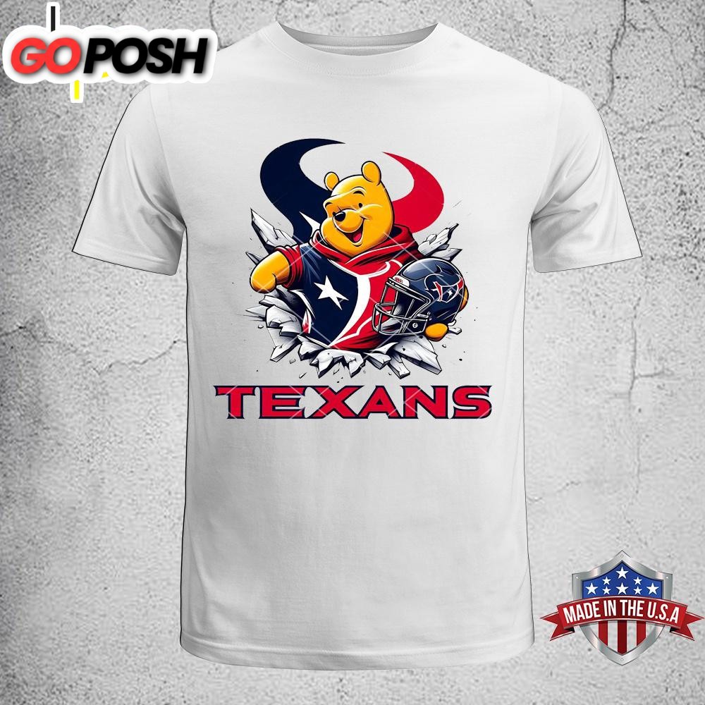 Winnie the Pooh Texans NFL Unisex T-Shirt