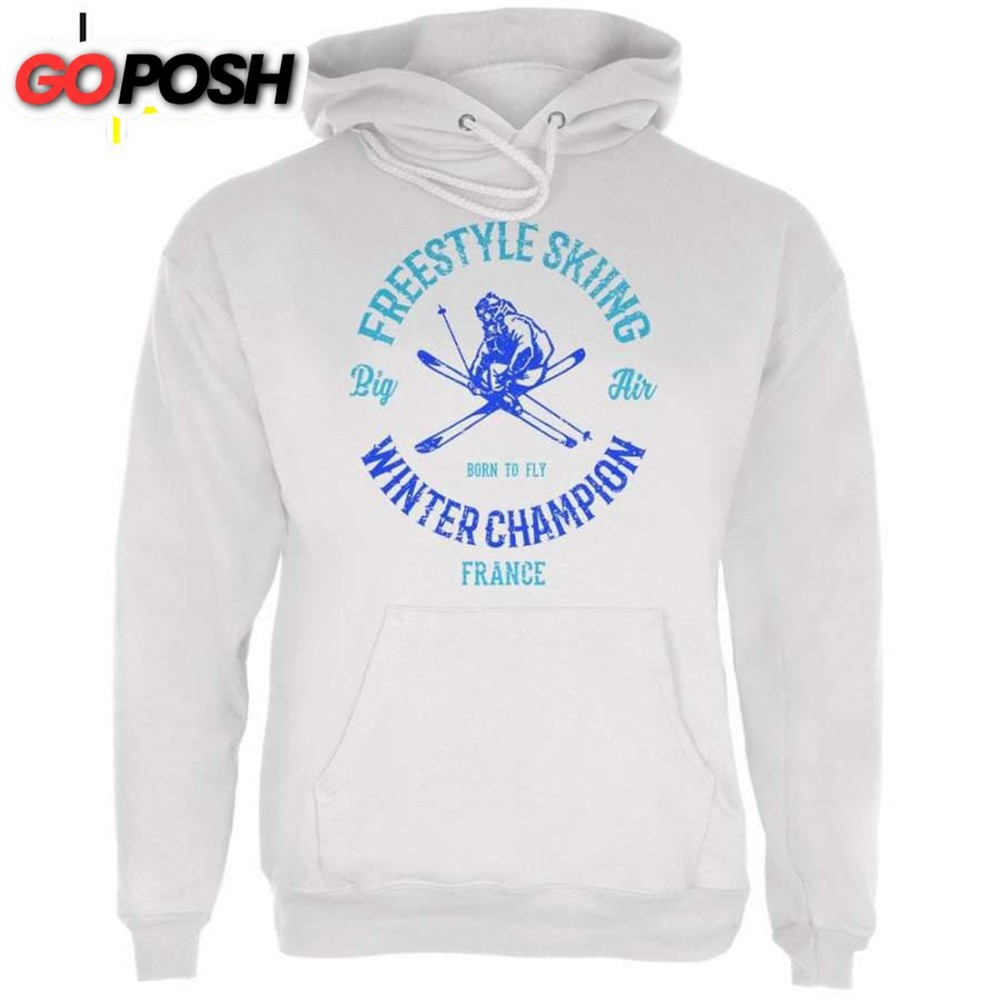 Winter Games Freestyle Skiing Champion France Mens Hoodie