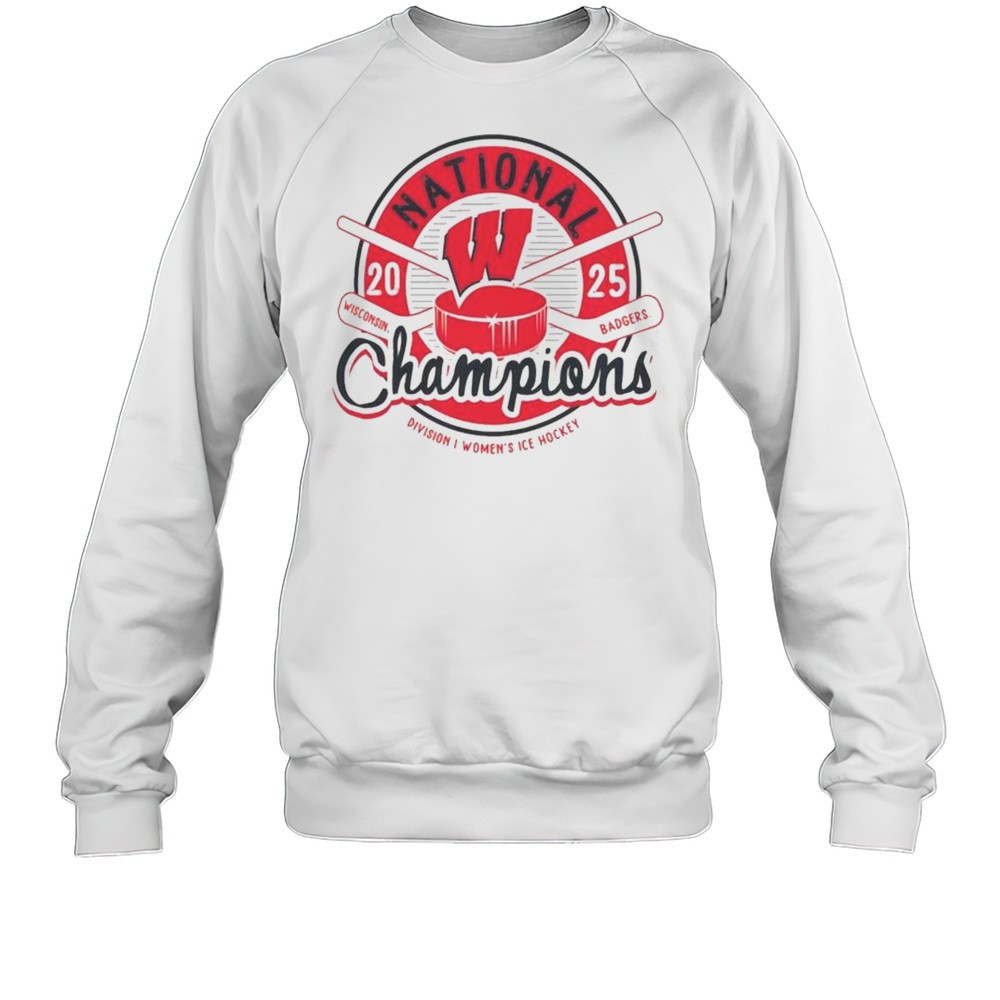 Wisconsin Badgers 2025 Frozen Four Womens Ice Hockey Tournament Champions Shirt