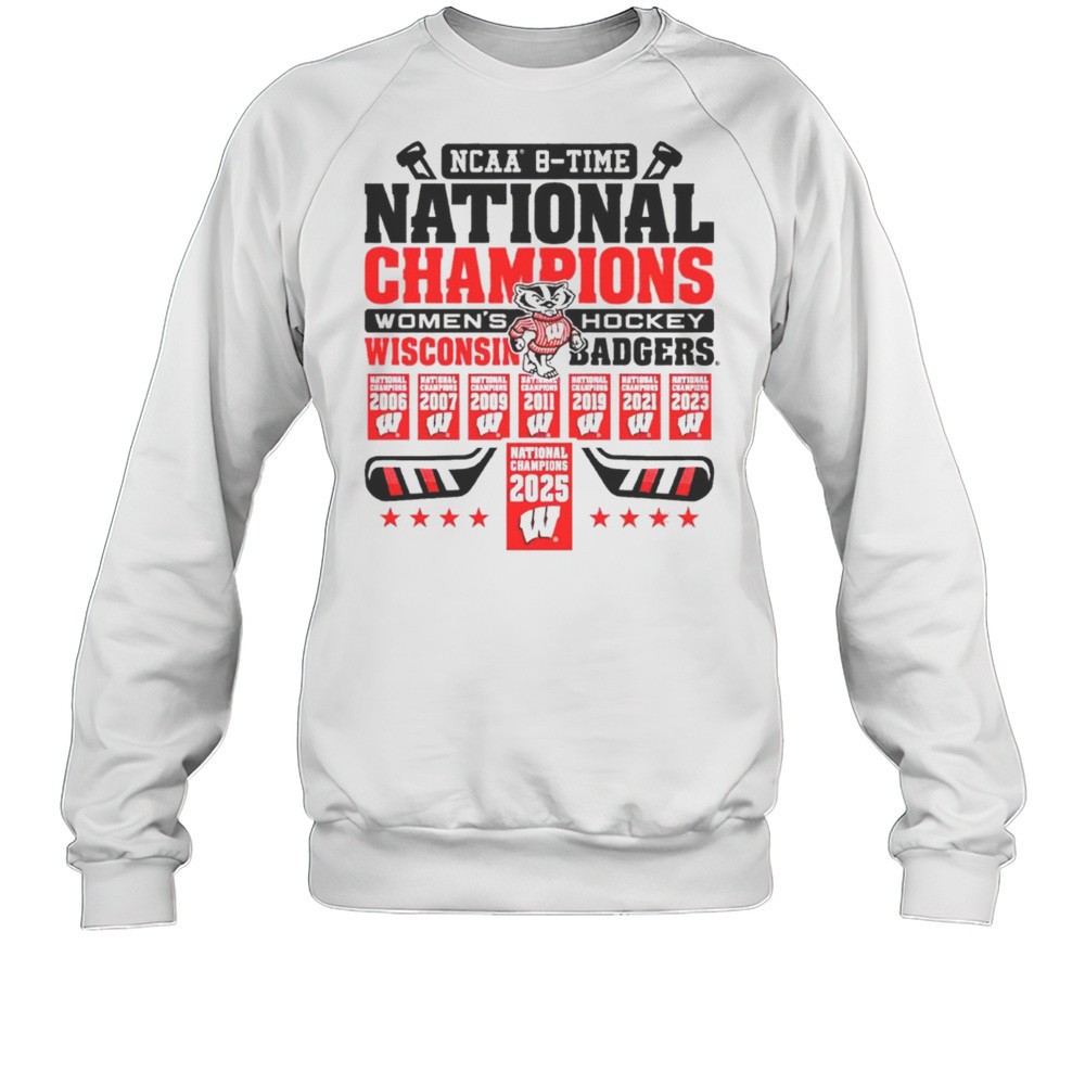 Wisconsin Badgers 2025 Womens Hockey National Champions Banners Shirt