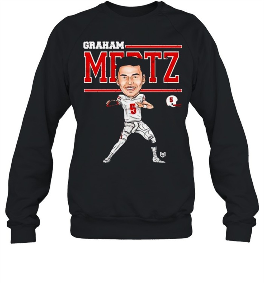 wisconsin-badgers-graham-mertz-5-cartoon-shirt-6aytzsef Wisconsin Badgers Graham Mertz #5 cartoon shirt