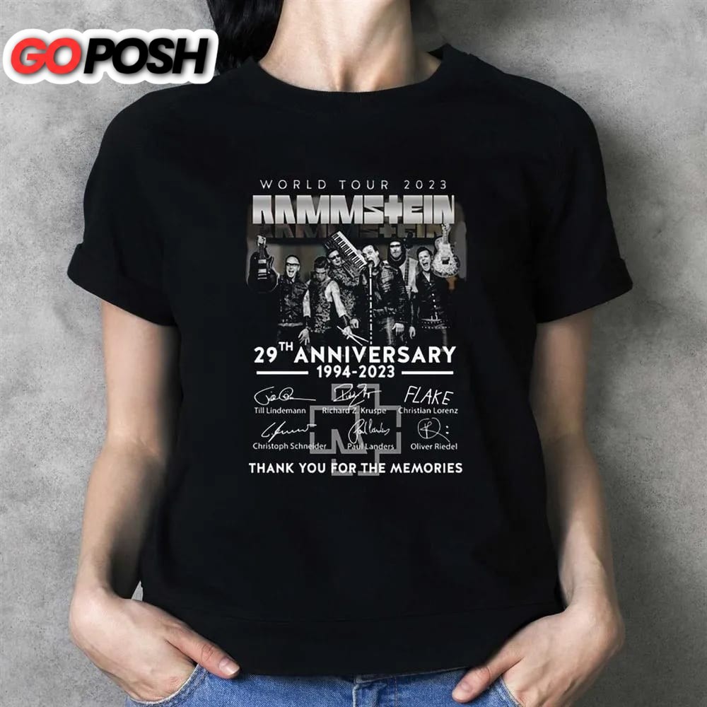 World Tour 2025 Rammstein 29th Anniversary 1994 – 2025 Thank You For The Memories T-shirt