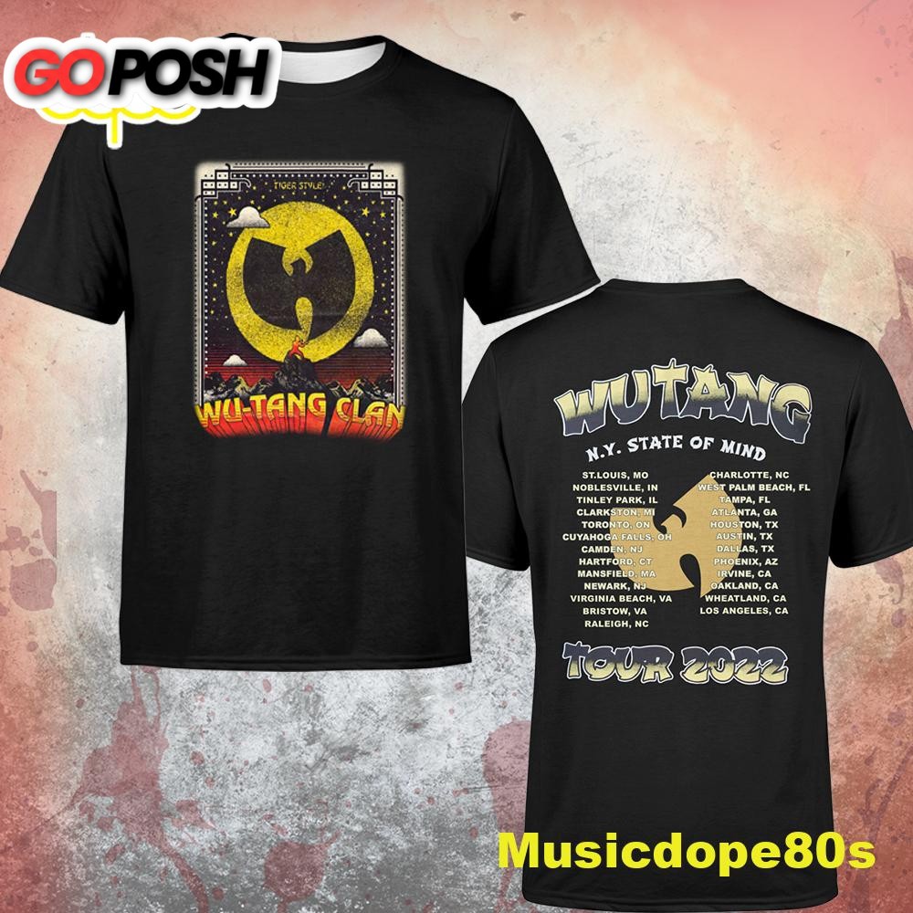 Wu-tang and Nas Hartford New York State Of Mind Tour 2022 Dates Unisex T-shirt