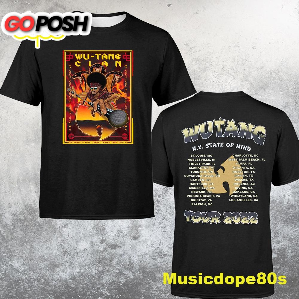 Wu-tang And Nas Mansfield New York State Of Mind Tour 2022 Dates Tshirt