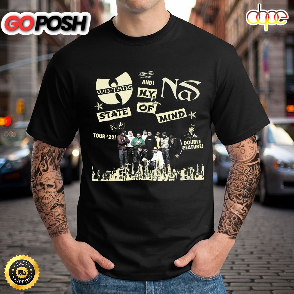 Wu-Tang and NAS NY State of Mind Tour 2025 T-shirt