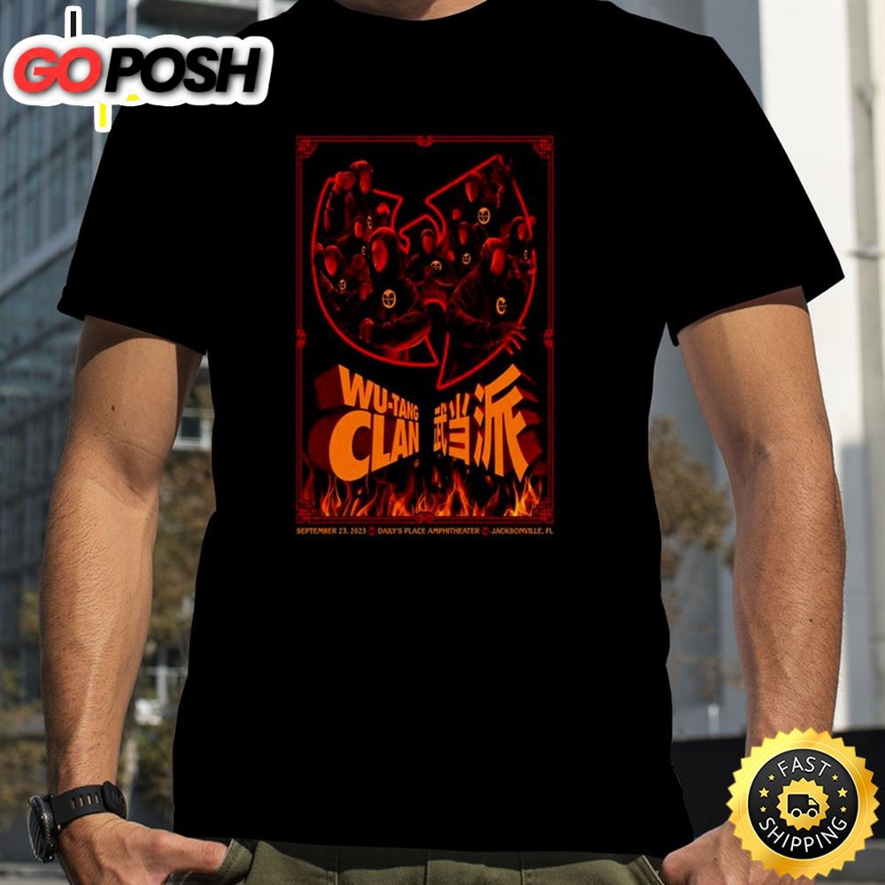 Wu Tang Clan Dailys Place Amphitheater Jacksonville Sept 23, 2025 T-Shirt