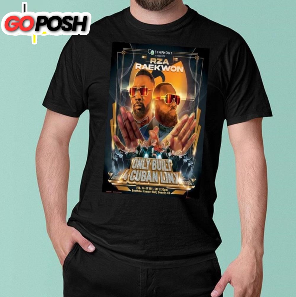 Wu-Tang Clan Denver, Boettcher Concert Hall 16-17 Feb 2025 Poster Shirt