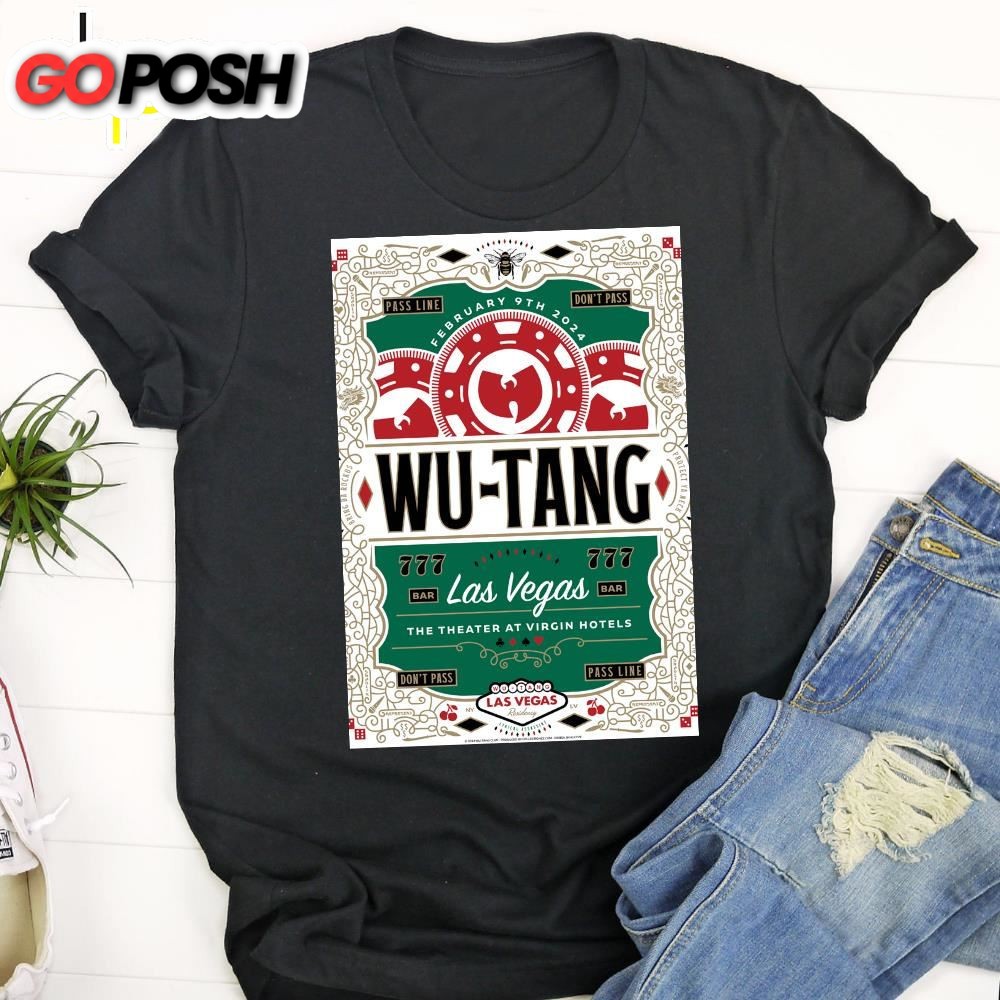 Wu-Tang Clan February 9, 2025, Las Vegas, NV Screen Print Poster Illus t-shirt