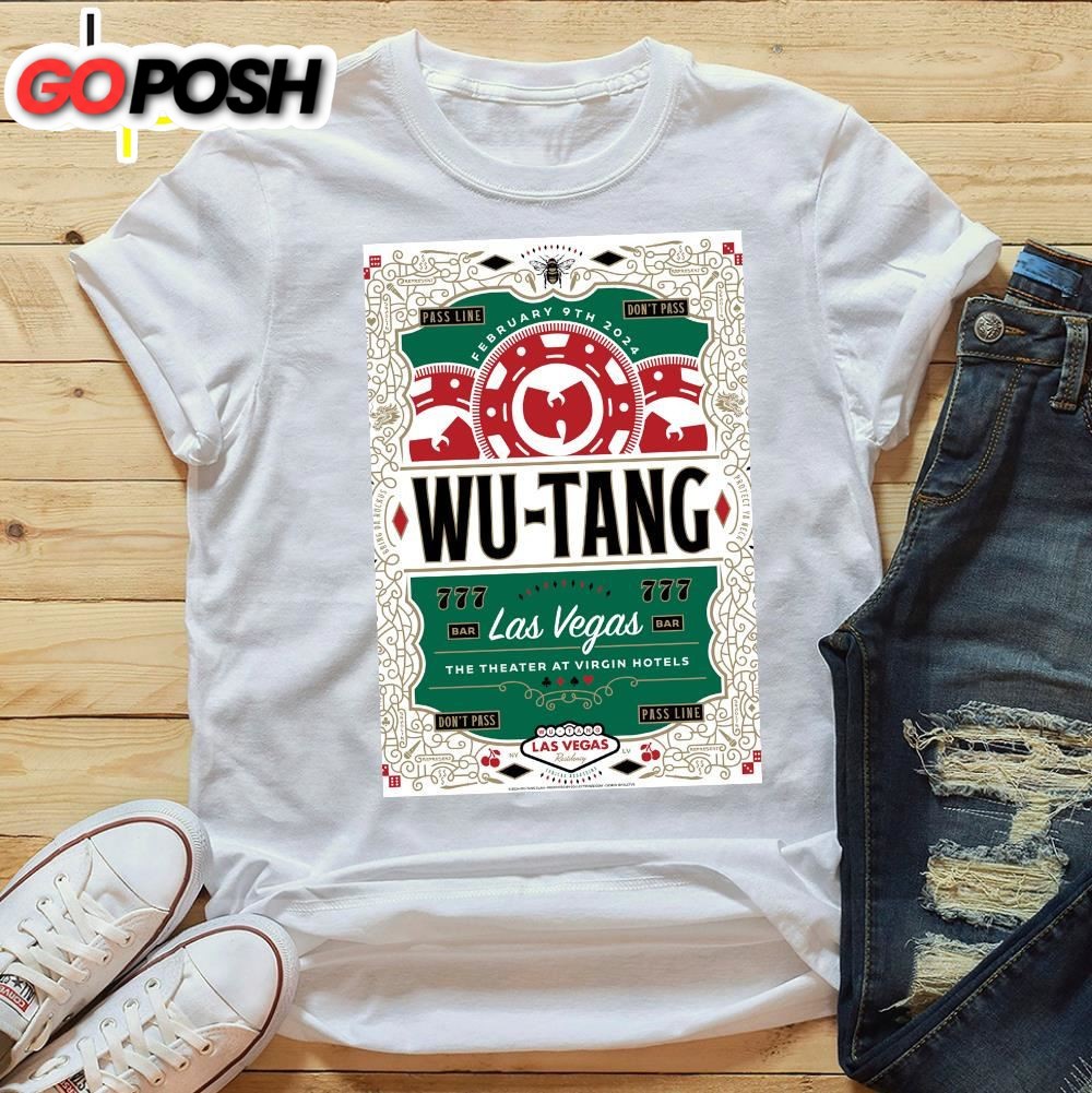 Wu-Tang Clan February 9, 2025, Las Vegas, NV Screen Print Poster Illus unisex t-shirt