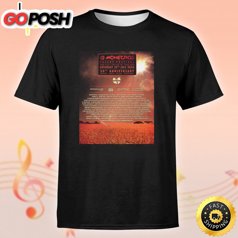 Wu-Tang Clan Monegros Desert Festival Schedule Basic Unisex T-Shirt